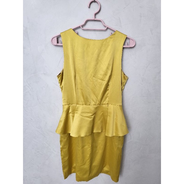 DRESS SEXY BACK IN GOLD/AGAK LIME/PARTY DRESS/DAILY DRESS