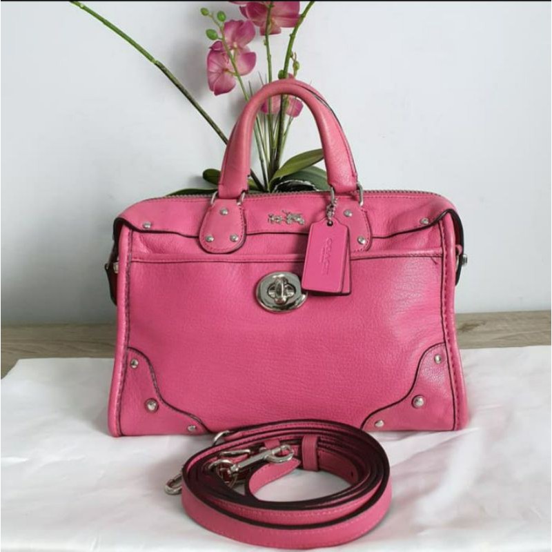 Tas COACH Small Hand & Sling Like New Full Kulit Authentic