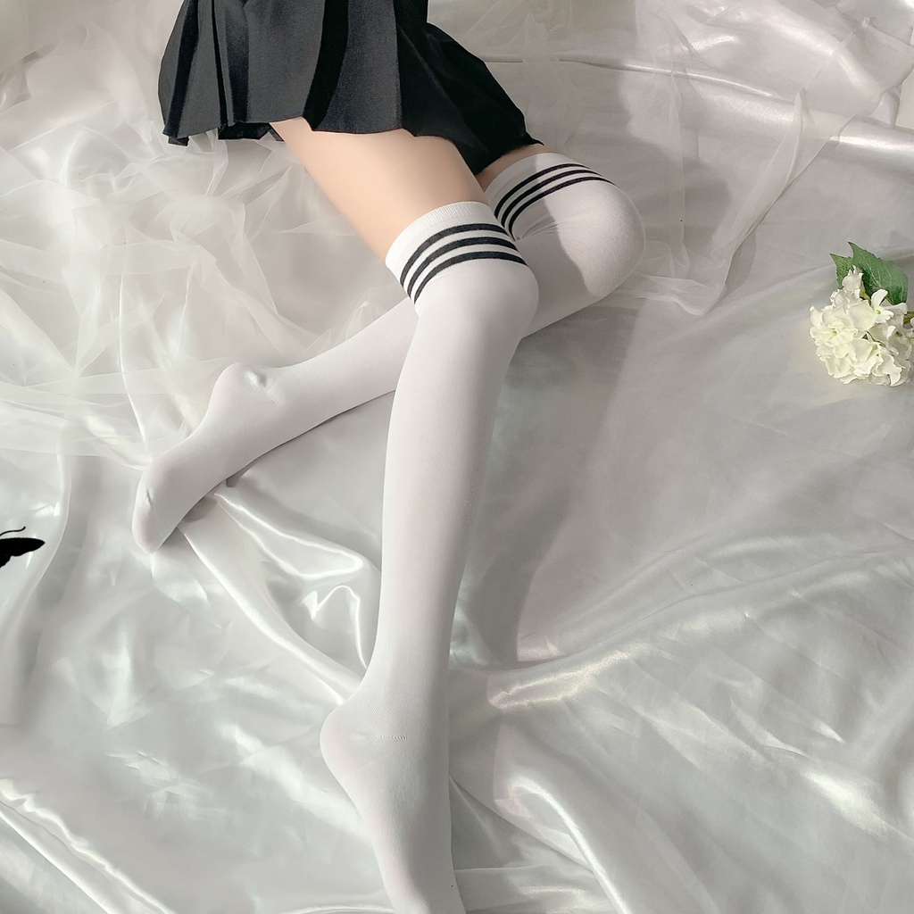 【Wetrose】Japanese College Style Student Over Knee Football Long High Lolita JK Seifuku Stocking Stoking