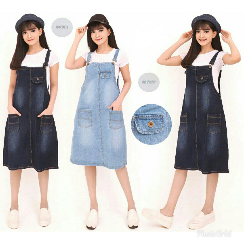 Ika Overall-Overall Jeans-Overall Rok pendek-Baju kodok wanita-Overall wanita jumbo-SB