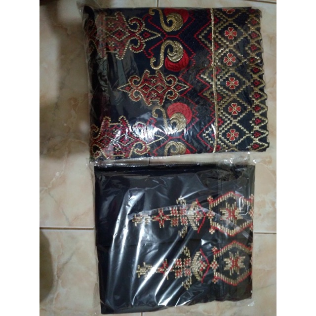 Bahan bordir motif songket couple