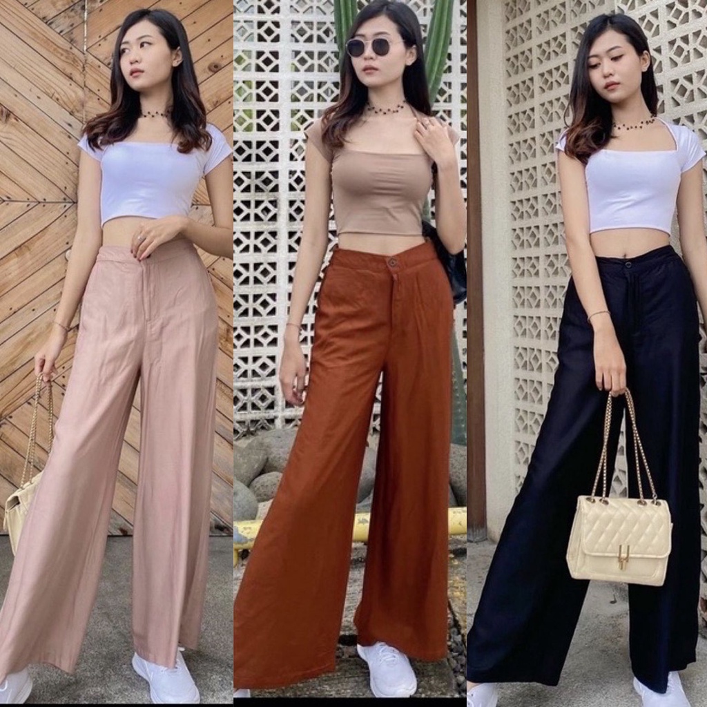 1KG MUAT 6PCS | HAWAII KULOT HIGHWAIST RAYON ANTI NGATUNG ANTI GERAH KOREAN STYLE HITS OOTD SELEBGRAM