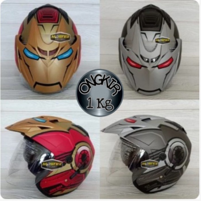 HELM DOUBLE VISOR MOTIF MARVEL IRONMAN HELM DEWASA MURAH