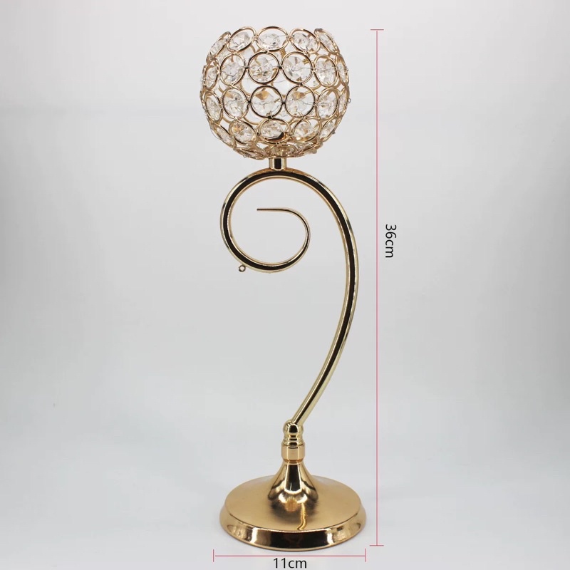 Candle Holder Tempat Lilin CRYSTAL SQUARE CANDLE HOLDER DEKORASI MEJA Dekorasi Pesta