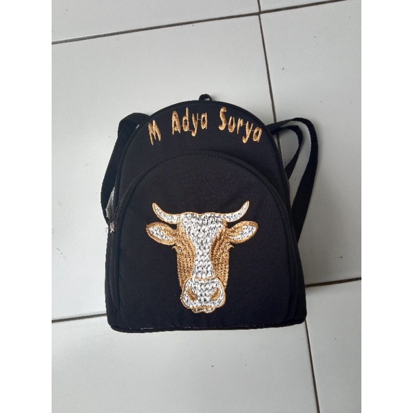 tas anak motif dan nama bordir