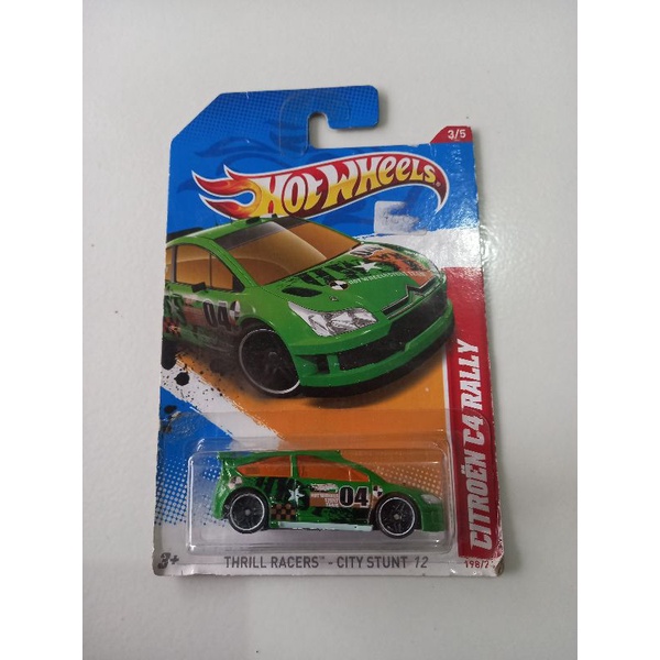 hotwheels CITROEN C4 RALLY hijau HW THRILL RACERS-CITY STUNT 12