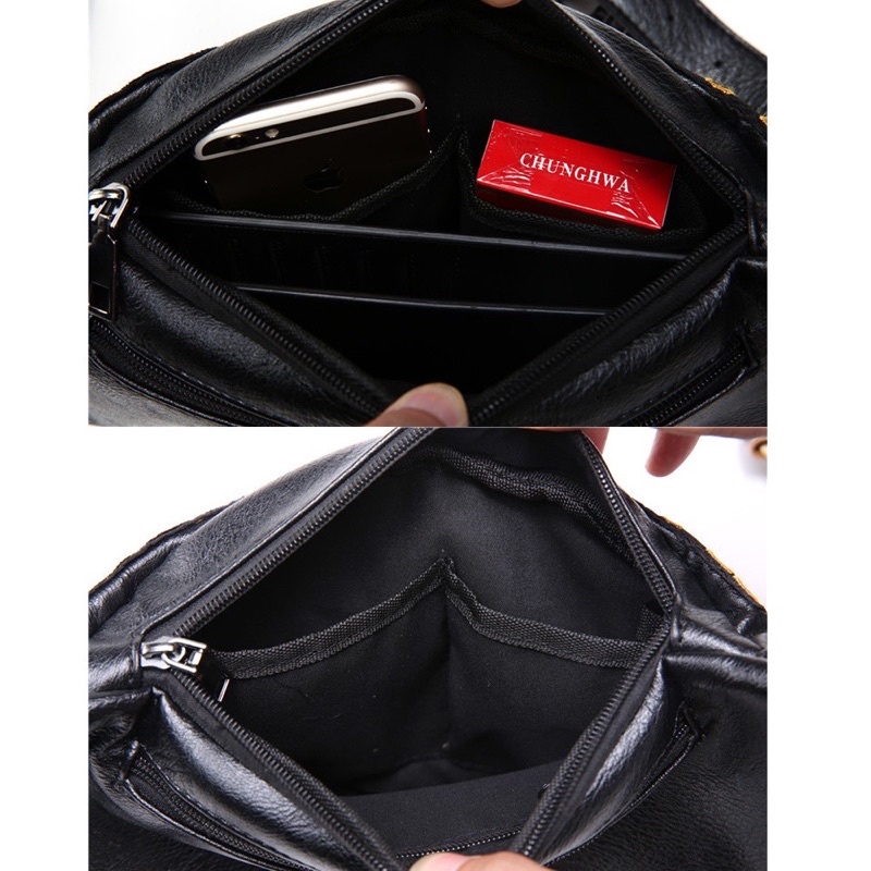 Tas Pinggang/Waistbag pria/Wanita Tas Sling dada Kulit Brend