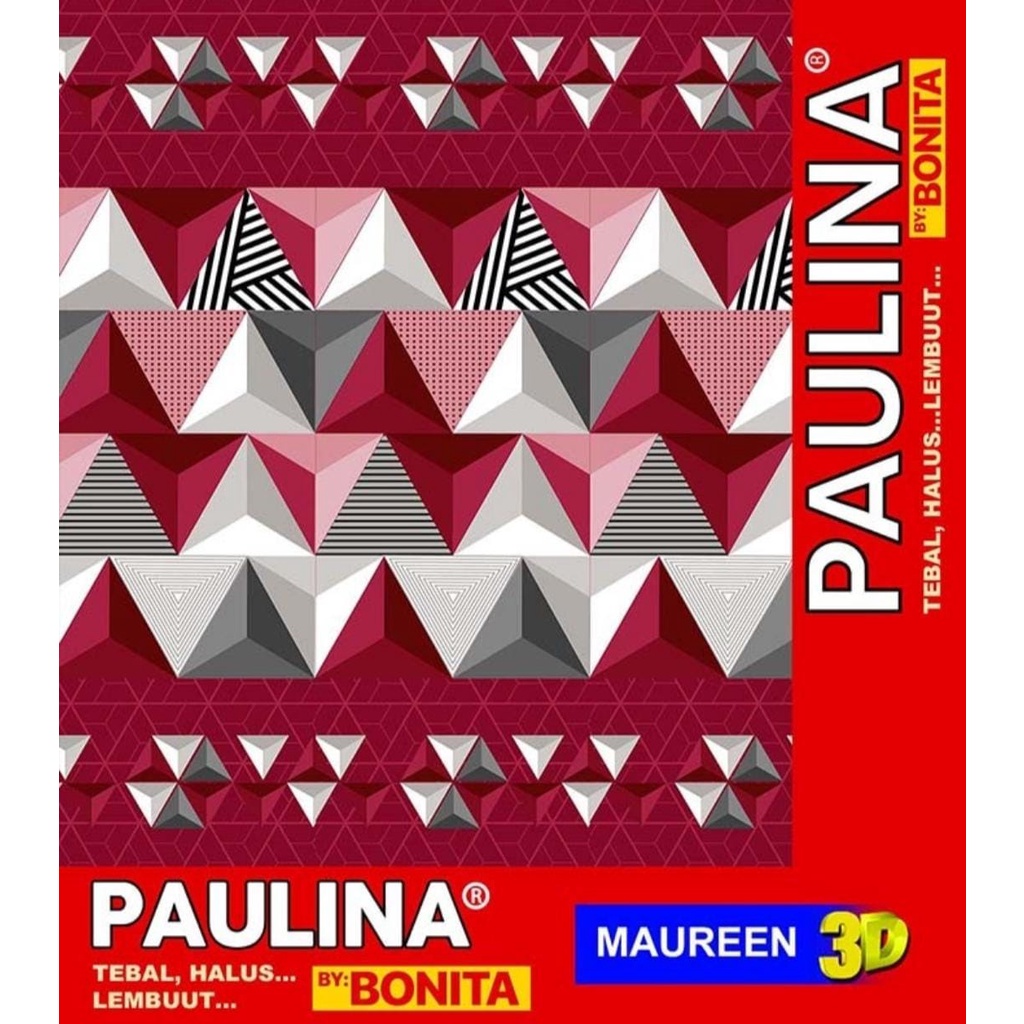 Selimut Bulu Halus 160x200 Tebal Motif MAUREEN Dewasa Keren PAULINA by BONITA Terlaris Termurah Berkualitas