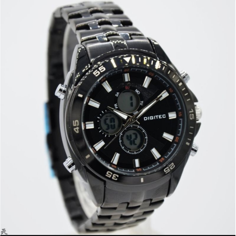 Jam Tangan Pria Digitec 3046 Rantai Stainless ORIGINAL
