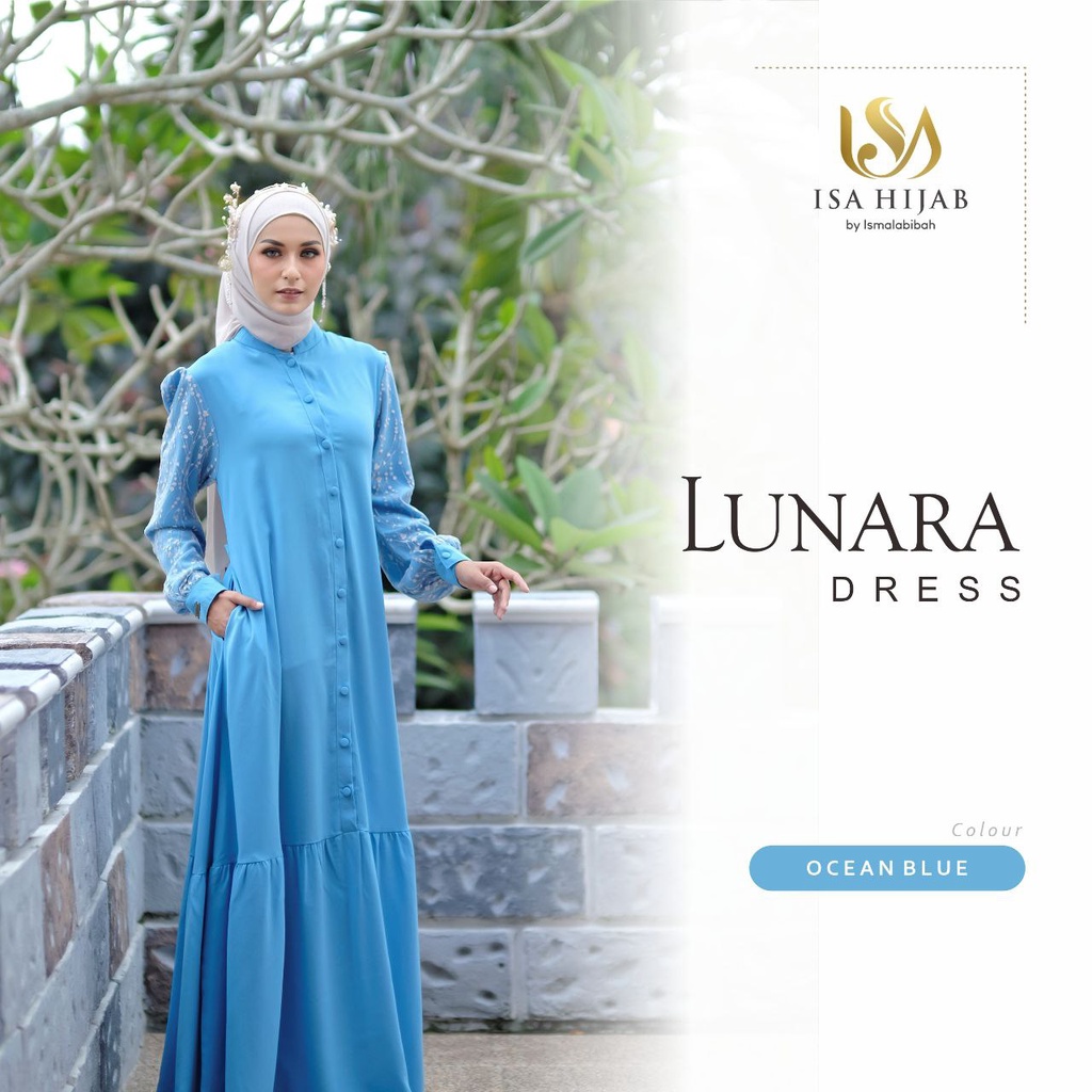 GAMIS PREMIUM LUNARA DRESS BY ISA HIJAB BAHAN