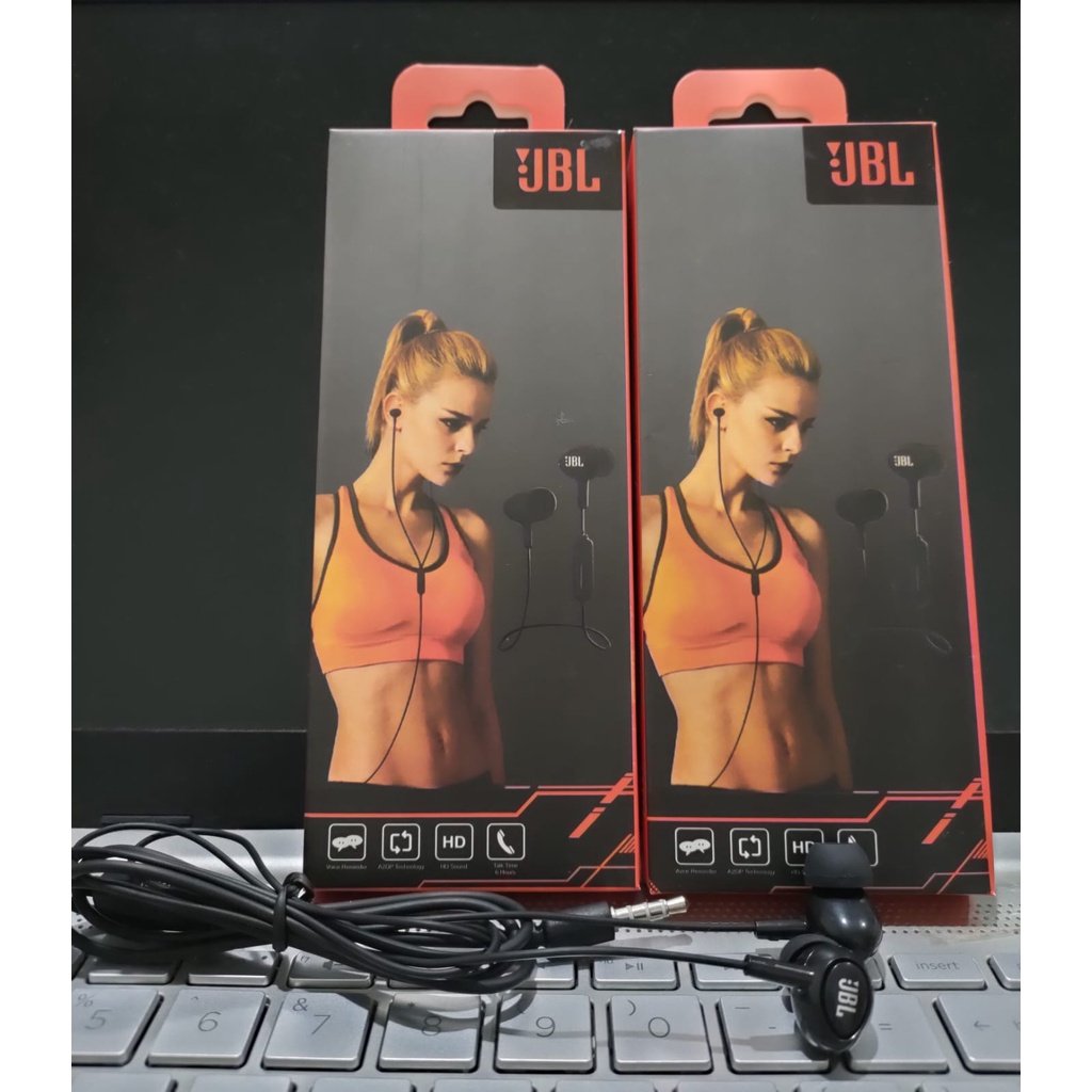 Handfree Earphone Headset Handphone Stereo JBL AT-024 JBL BASS Smart Phone Earplugs