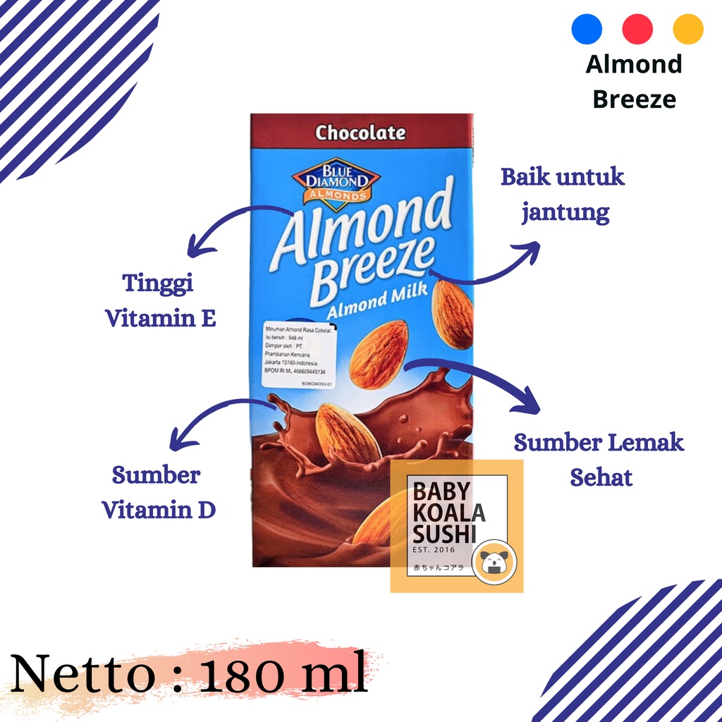 BLUE DIAMOND Susu Almond Milk 180 ml | Coklat Vanilla