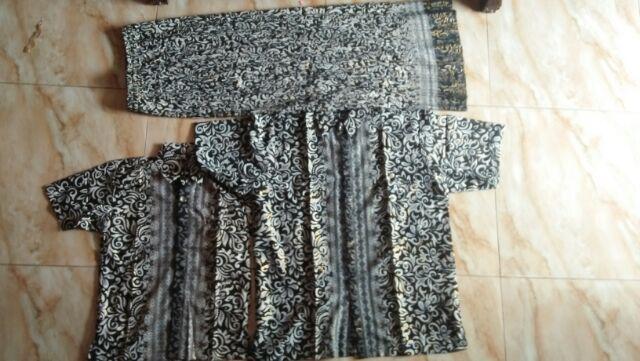 Couple Kemeja Ayah Anak Batik Kamboja Silver,tannisa Collection