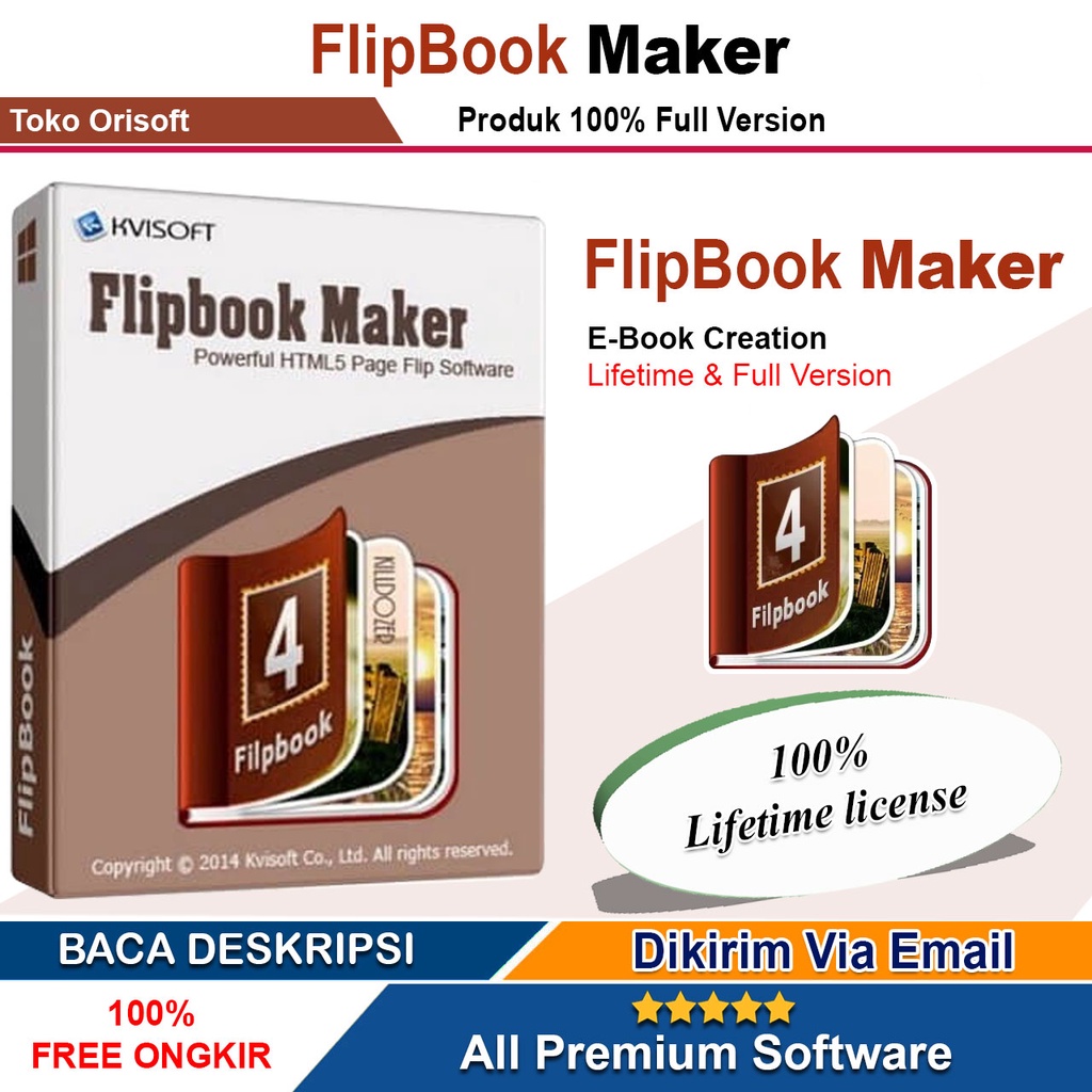 Kvisoft FlipBook Maker Pro 4.3.4 Terbaru 2022 Pembuat E-Book Katalog + Video Instalasi-0