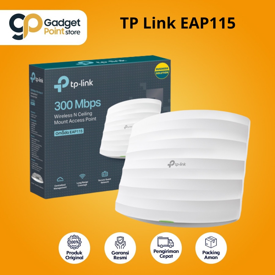 TP Link EAP115 300Mbps Wireless N Ceiling Mount Access Point - garansi Resmi 1 Tahun