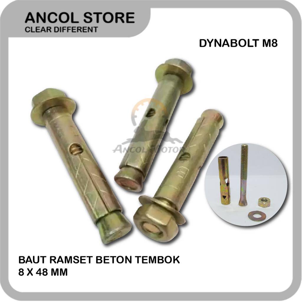 Dynabolt 8x48 Dinabol Mur Baut Ramset Tembok Beton M8 48mm