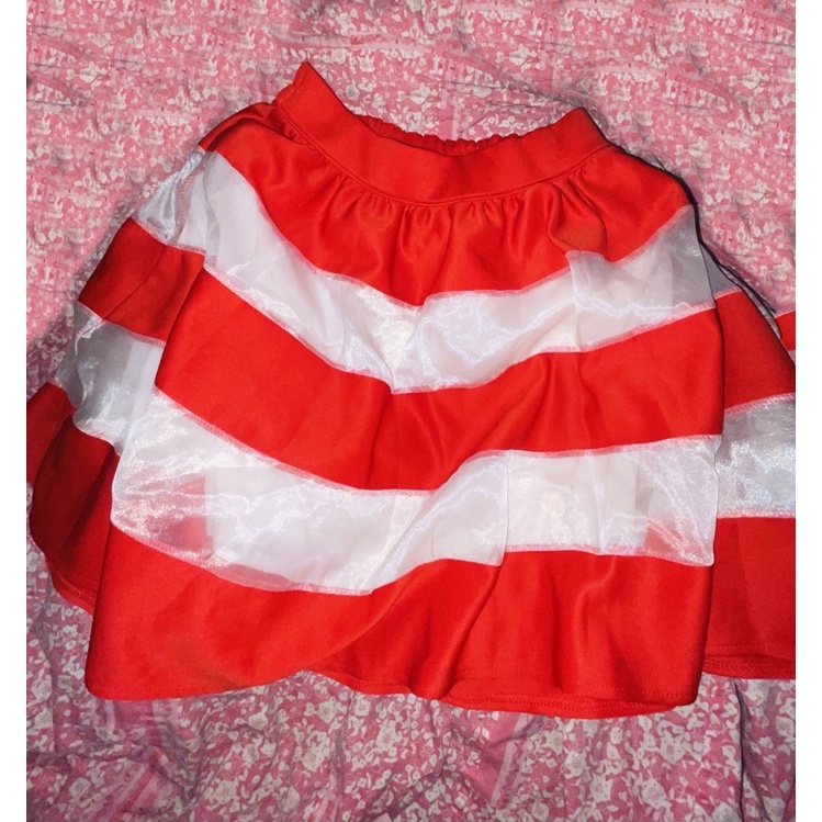 RED FLARE SKIRT (PRELOVED)