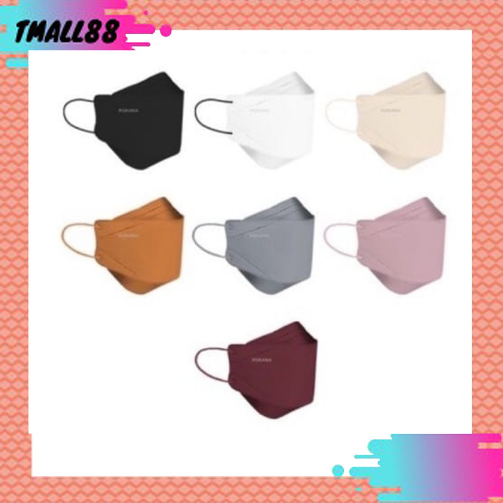 Masker Earloop 4D 5 Warna Random Isi 10 Pcs Real Pict TMALL88