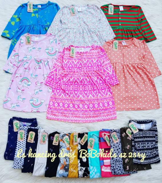 Aneka dress anak bobokids size kids 2345y per 10 motif random-3