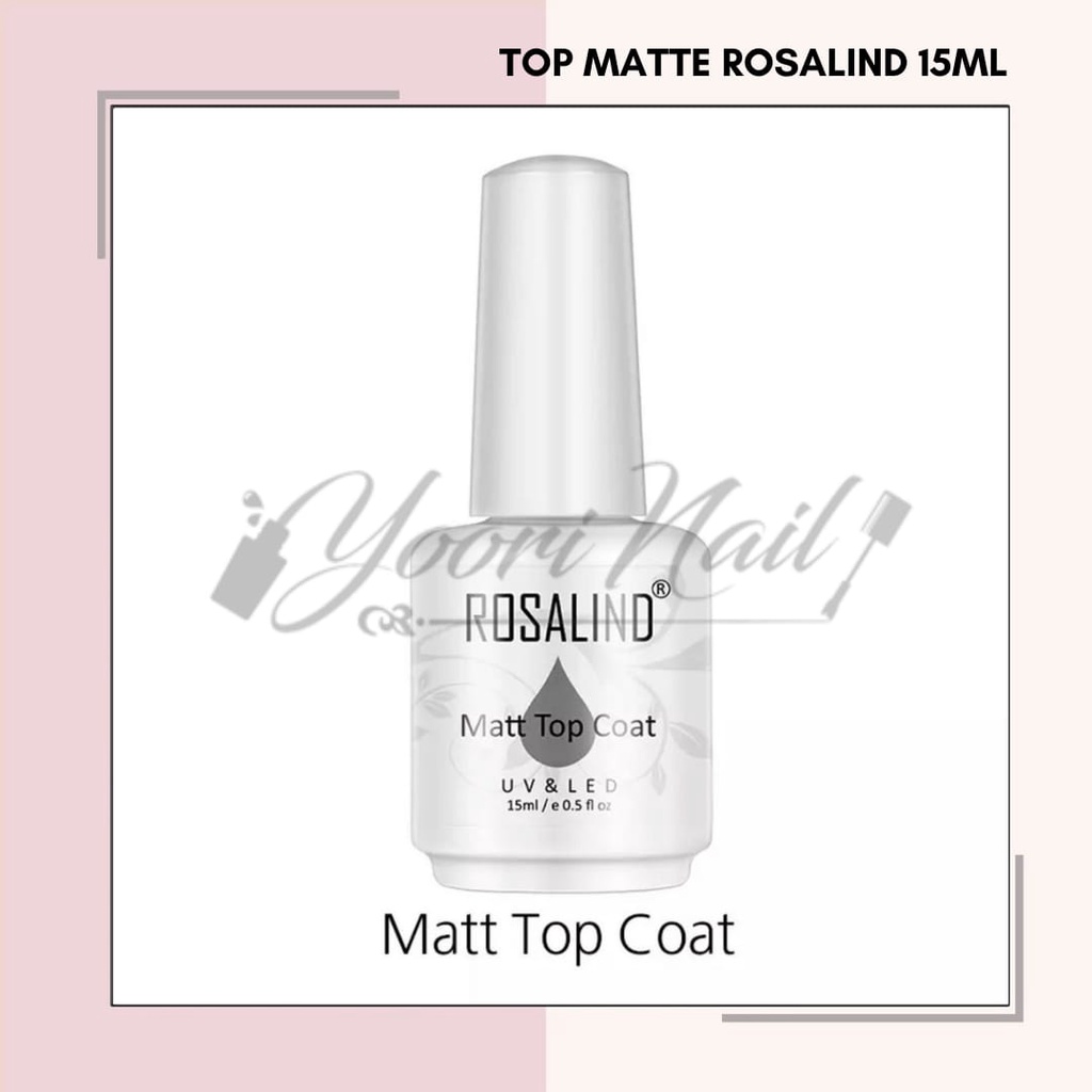 Top matte rosalind 15ml topcoat doff matte gel polish rosalind top coat matt top nails kutek gel doff effect mate