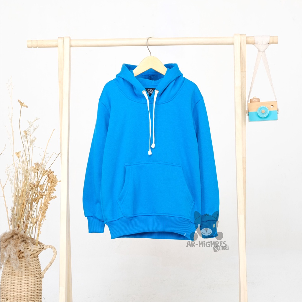 Hoodie Anak Polos Laki-laki / hoddie anak|Perempuan ArhighresKids Bahan Fleece Tebal Warna Tourqish