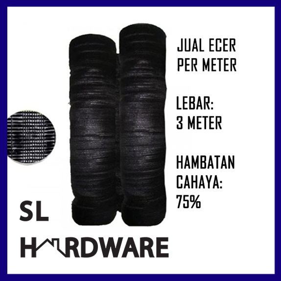 Ecer Paranet 75% Paranet 1 Meter x 3 Meter Kualitas Terbaik Per Meter