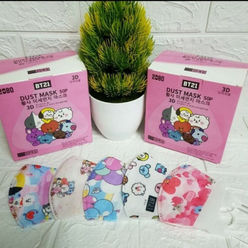 VS GG - Masker Anak Duckbill BTS ISI 50PCS MIX Disposable Face Mask