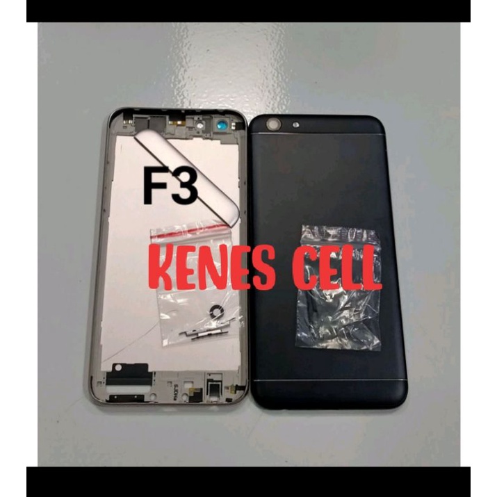 kesing casing fullset plus frame LCD backdoor Oppo F3 original