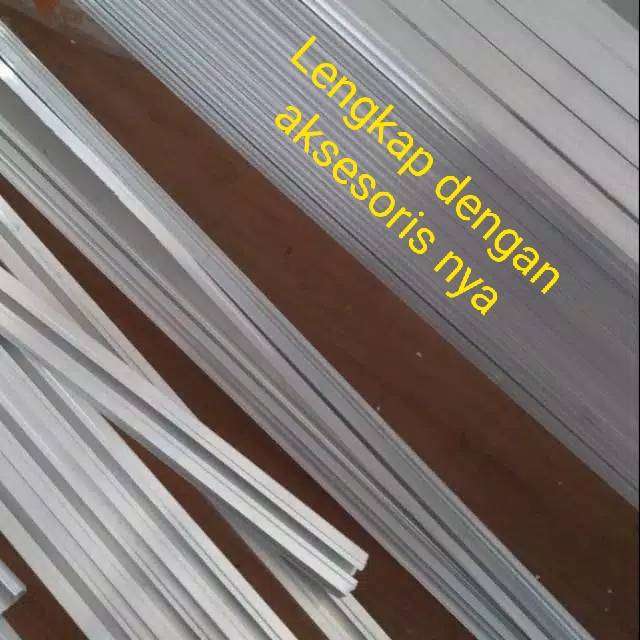 Rel Kotak Gorden almanium permeter lengkap aksesoriesnya