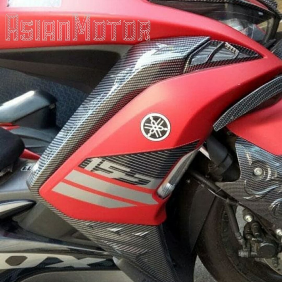 Cover Tutup List Body Depan Aksesoris Variasi Yamaha Aerox 155 Carbon NEMO