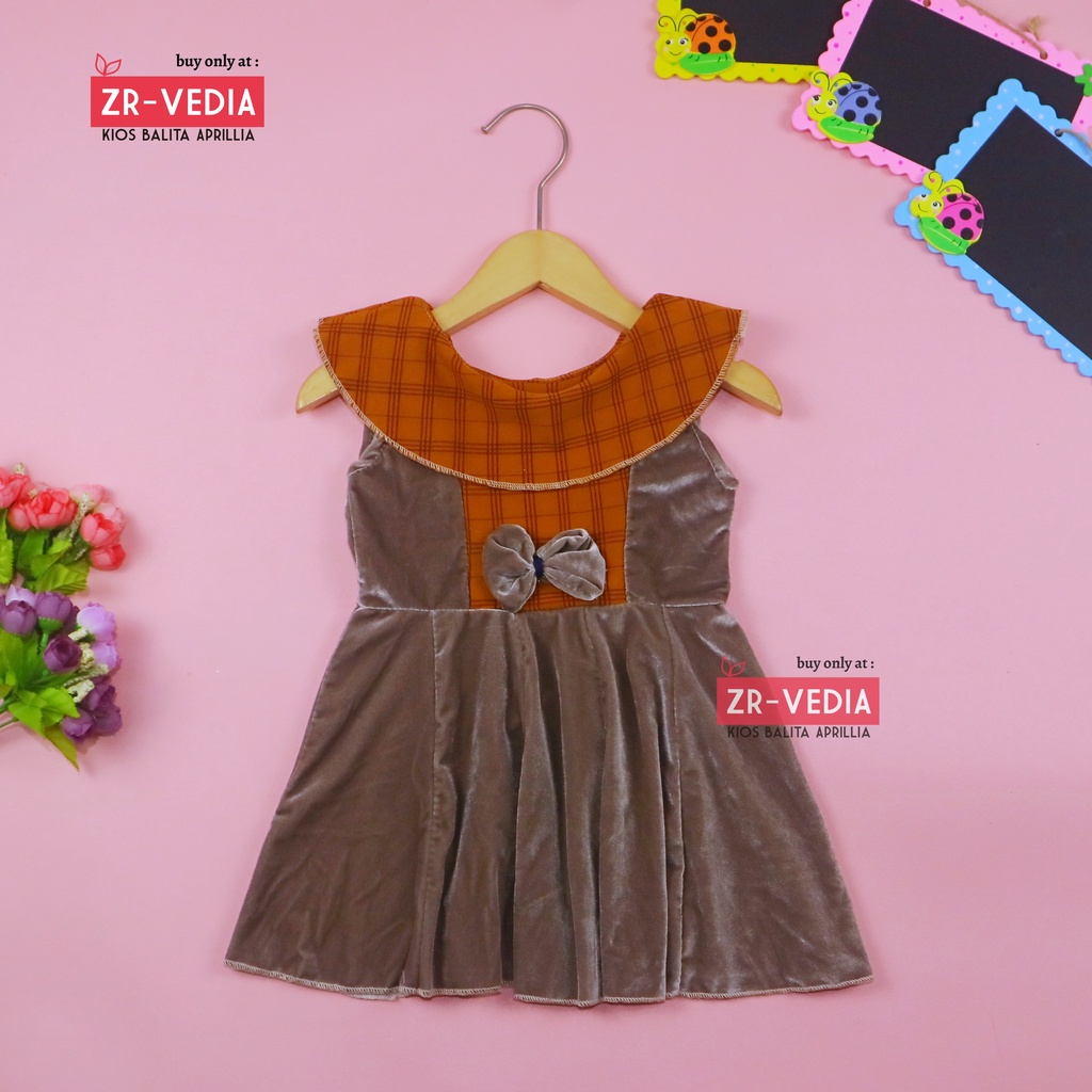 [BLUDRU] Dress Cantika Bayi - 3 Tahun / Baju Pesta Kensi Polos Grosir Cewe Dres Anak Perempuan Gaun