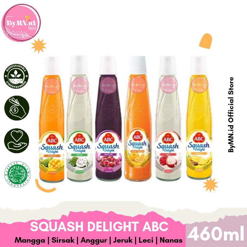 Bymn Id Termurah Sirup Abc Squash Delight Anggur 460ml Sirup Abc Anggur Mangga Leci Nanas Shopee Indonesia