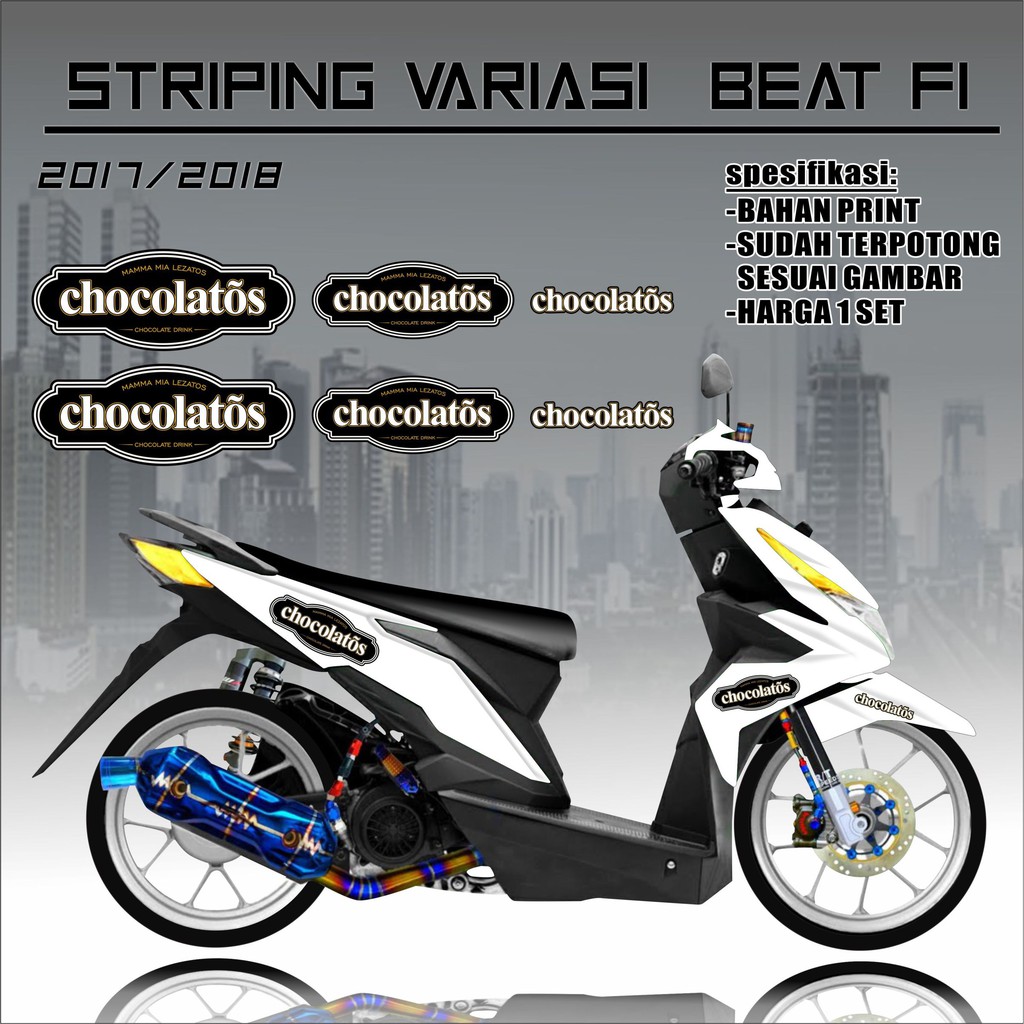 Sticker Striping variasi Beat Striping  Beat Fi - Sticker Beat