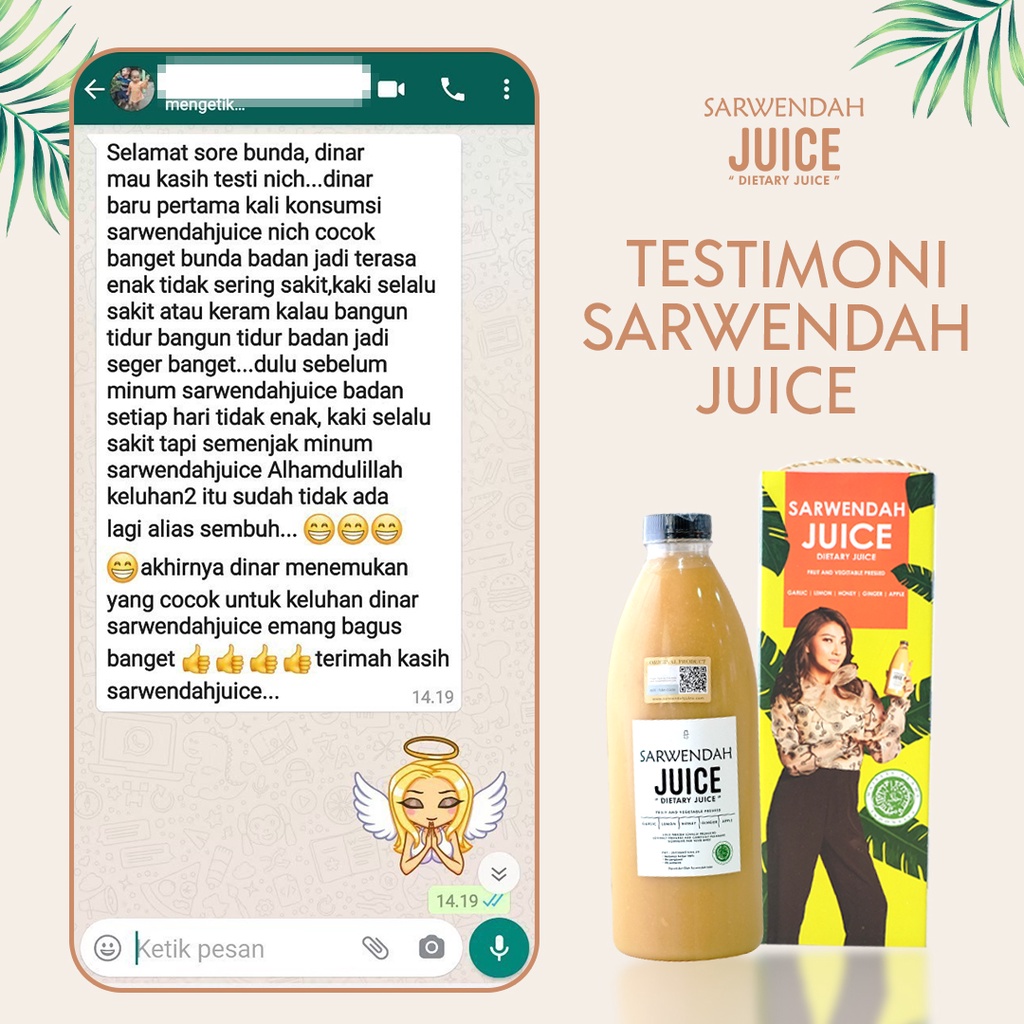 [ 600 ML ] SARWENDAH JUICE BPOM - SARWENDAH JUS / JUS BAWANG + MADU ASLI + CUKA APEL + LEMON IMPORT + JAHE MERAH / HERBAL SLIMMING / KOLESTEROL / DARAH TINGGI / PROMIL / ASAM URAT / PELANCAR HAID / IMUNITAS TUBUH