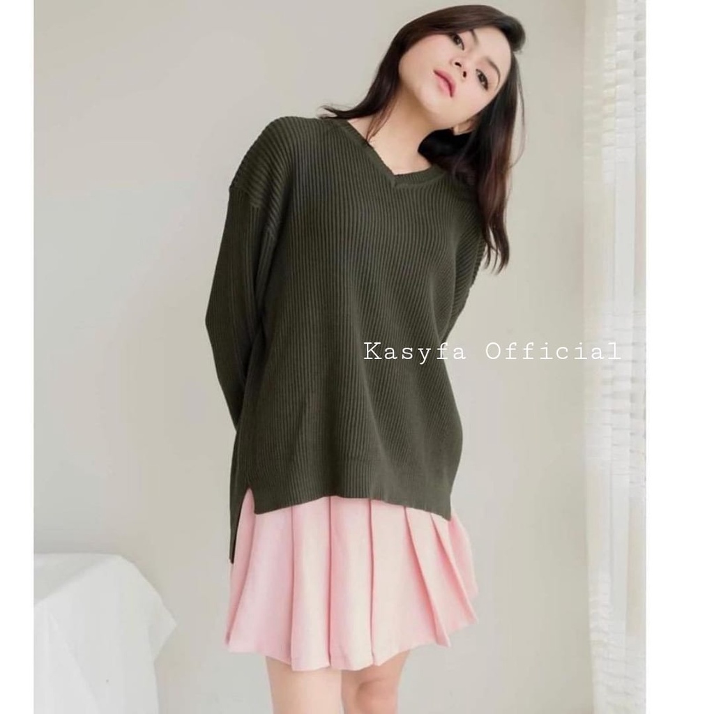 VIONA V NECK SWEATER RAJUT WANITA