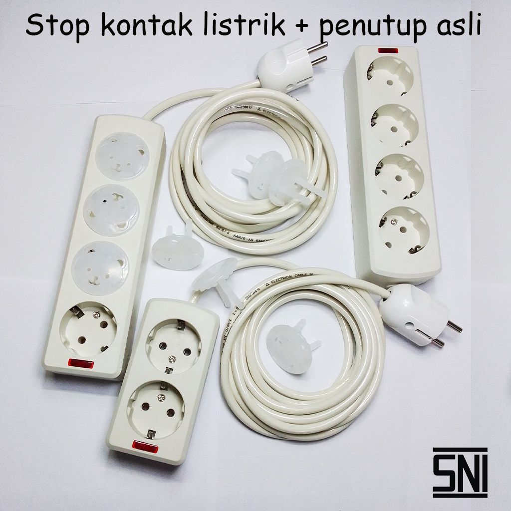 Stop kontak jadi colokan listrik panjang roll kabel 10 7 5 3 1.5 meter colokan 5 4 3 lubang + tutup pengaman