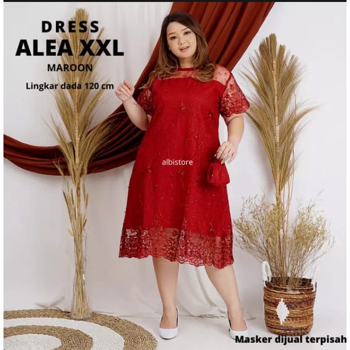 Dress Bigsize Tille Update  Dress Jumbo Wanita  Dress Pesta Jumbo Baju bunda Dress Jumbo LD  130 Big