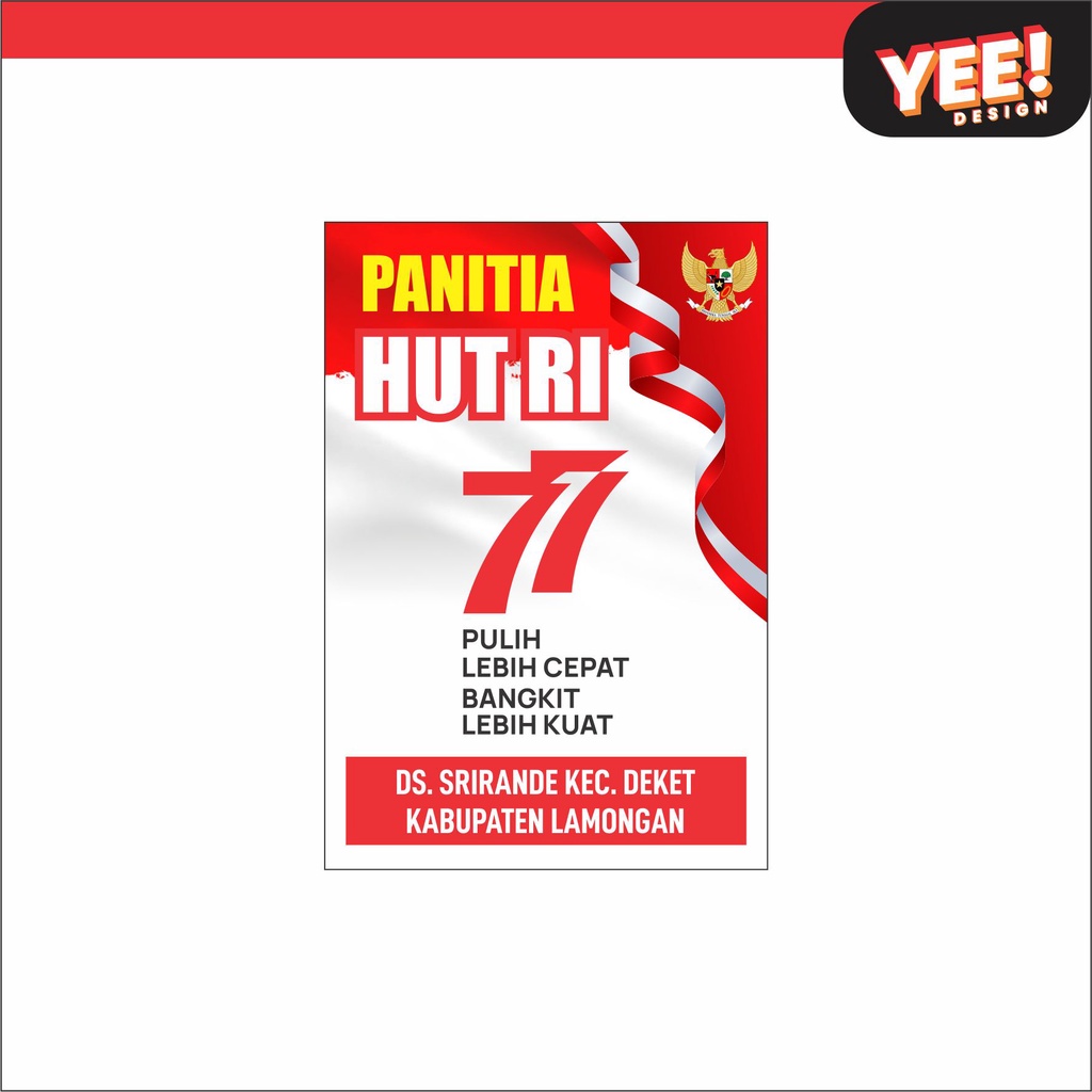 Jual KARTU/ID CARD PANITIA DIRGAHAYU HUTRI UKURAN B4 10x15cm + PLASTIK |  Shopee Indonesia