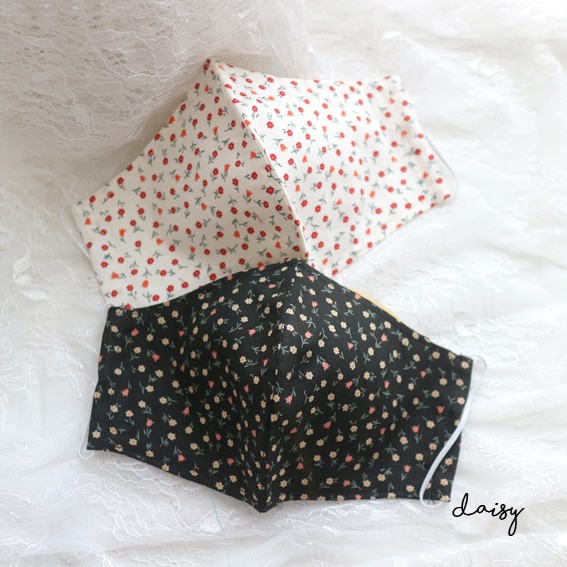 Daisy Motif Bunga Masker Katun Jepang by Faymask