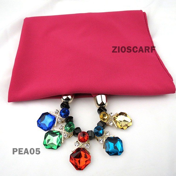 SCARF TASSEL Kalung Hijab Pendant PEA | Scarf Instant ZIOSCARF