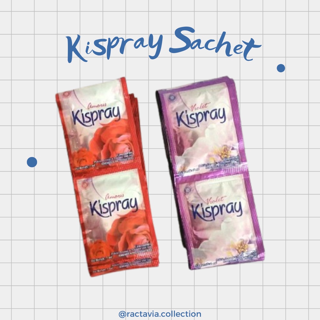 KISPRAY SACHET WARNA MERAH DAN UNGU 7 ML PAKET 3 SACHET