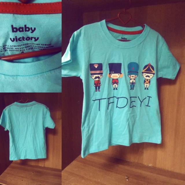  Kaos  anak  laki laki lelaki BABY VICTORY 4 thn warna biru 