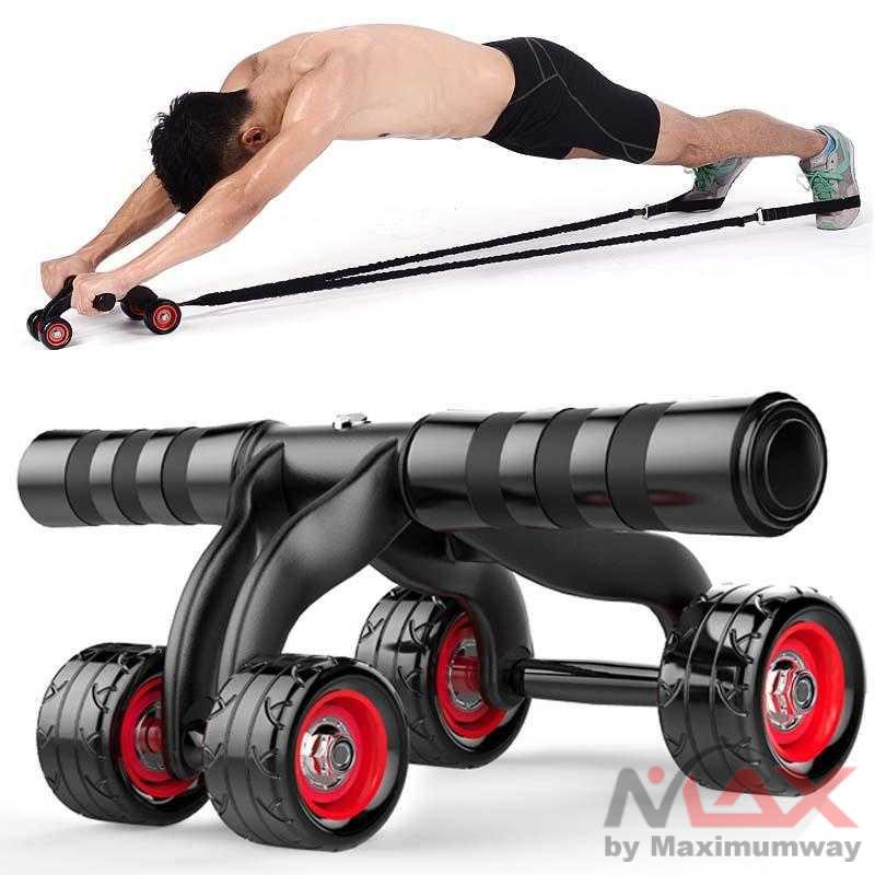 Wheels Abdominal Roller Alat Fitness Equipment Muscle Exercise Body Arm Waist Gym AB Exercise Power Muscle TrainerPower Wheel Alat Fitness Roller / Fitnes / Latihan Perut / Olahraga / Roda / Alat Gym / pitnes