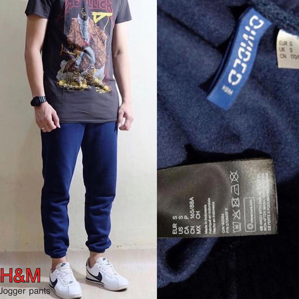 H M JOGGER  Pria  Wanita Celana  Jogger  7 8 Original  Murah 