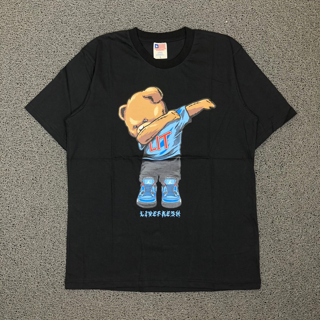 T SHIRT KAOS THE DIRT LABEL JORDAN BEAR BIRU DAB LIT HITAM AUTHENTIC PREMIUM TERLARIS TERMURAH