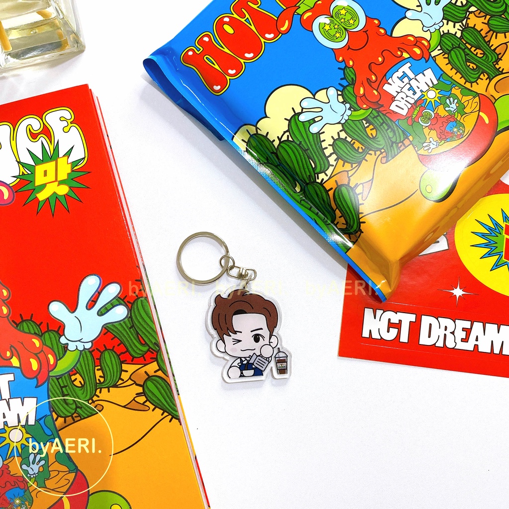 N C T DREAM HOT SAUCE KEYCHAIN &amp; POPSOCKET AKRILIK (GRIPTOK GANCI GANTUNGAN KUNCI CAFE Ready Stock)