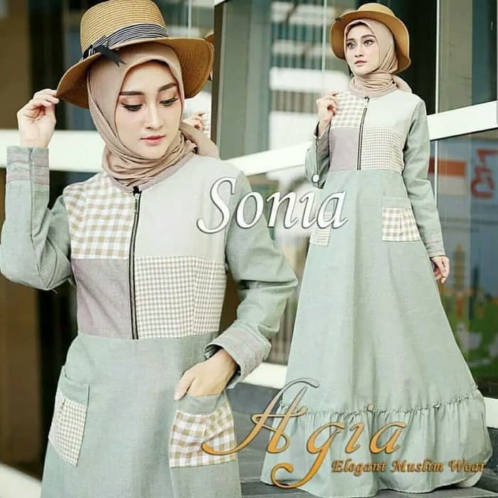 baju gamis wanita terbaru /baju gamis wanita kotak kotak