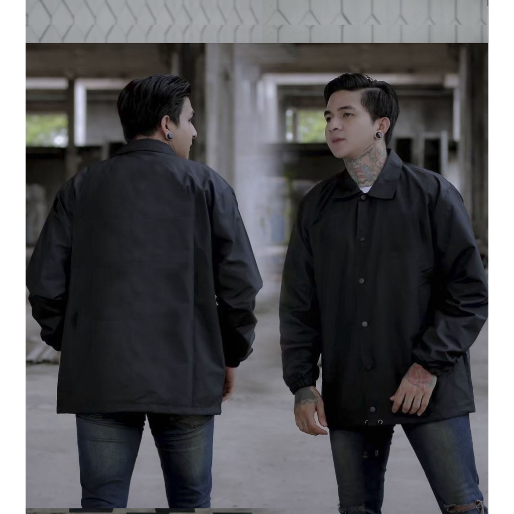 Coach erigo Jacket remaja Apparel NAGA jepang jaket pria wanita jacket murah distro remaja kekinian terbaru jeket perasut-polos hitam