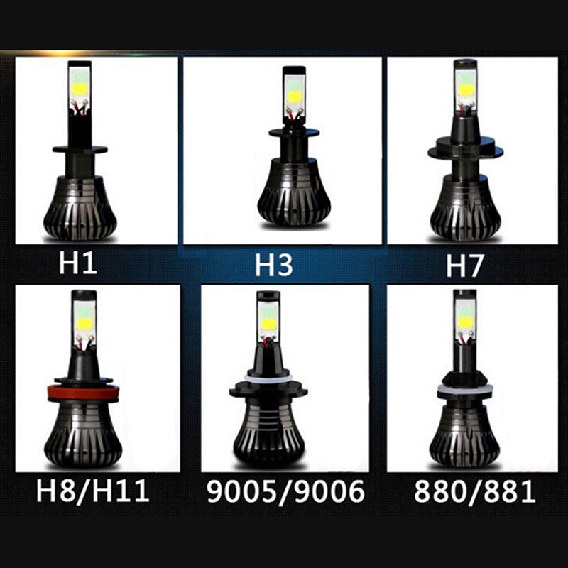 2pcs Lampu Kabut LED 80W H1 / H3 / H7 / H8 / H9 / H11 / 9005 / 880 Warna Putih Untuk Mobil
