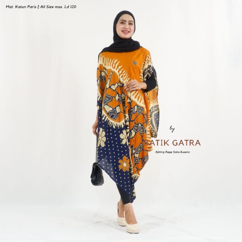 Dress Kaftan Batik Solo bahan Paris Premium